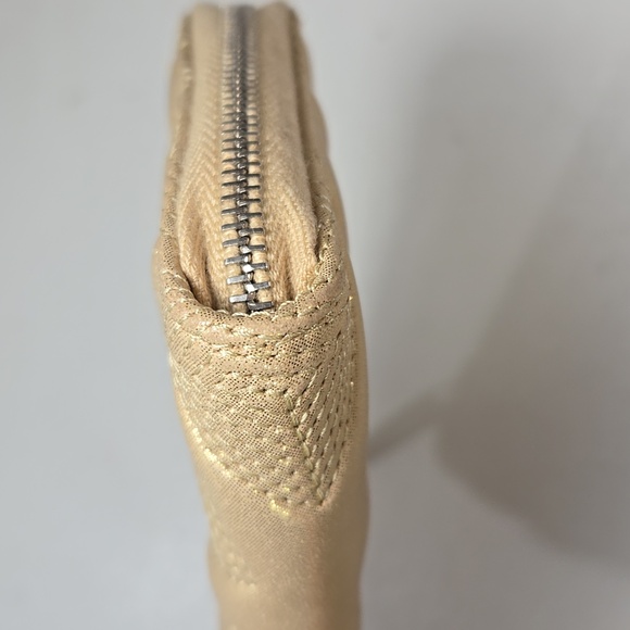 Chanel Metallic Gold Star Embossed Lambskin Medium Zip Around Wallet - Picture 15 of 16